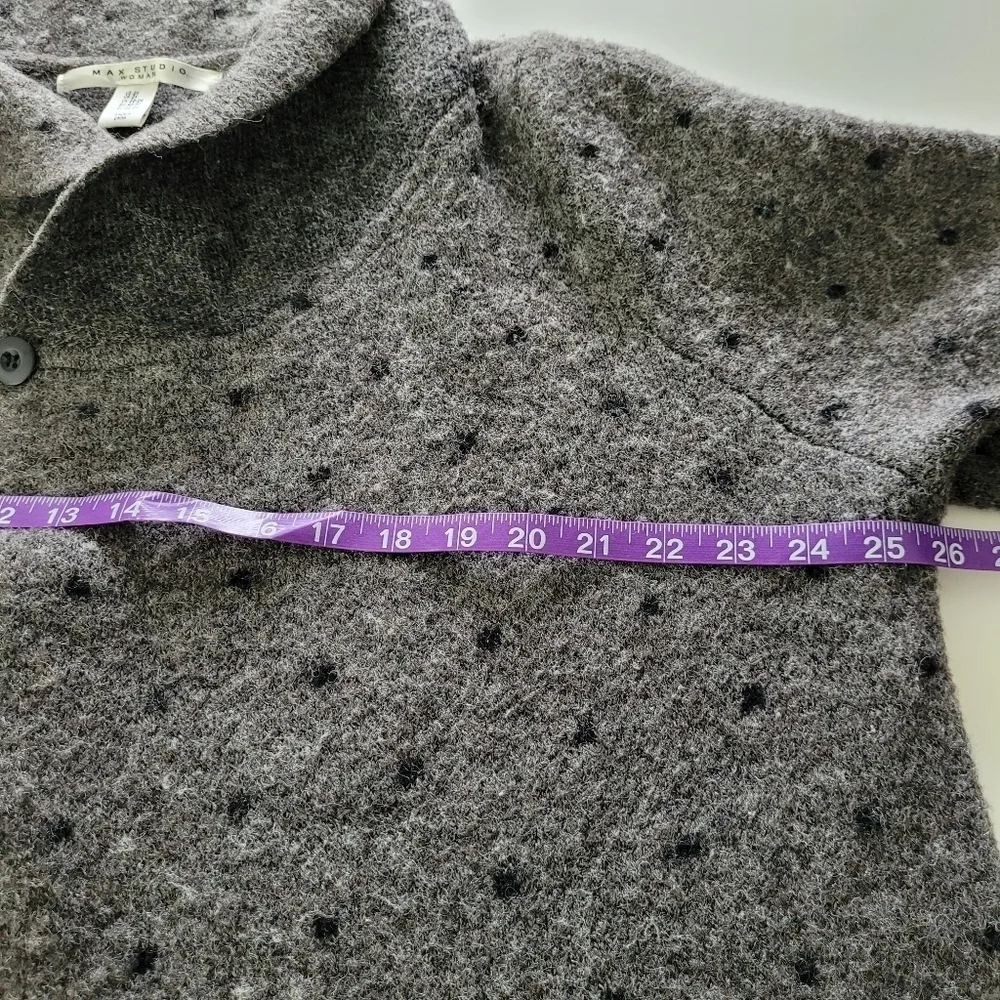 Max Studio wool poka dot cardigan sweater - Picture 5 of 10
